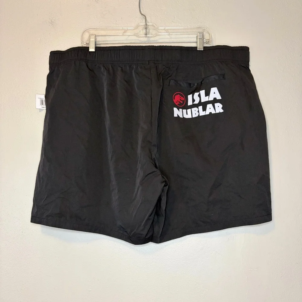 Jurassic Park Mens XXL Isla Nublar Nylon Utility Shorts Black Belted Gorpcore